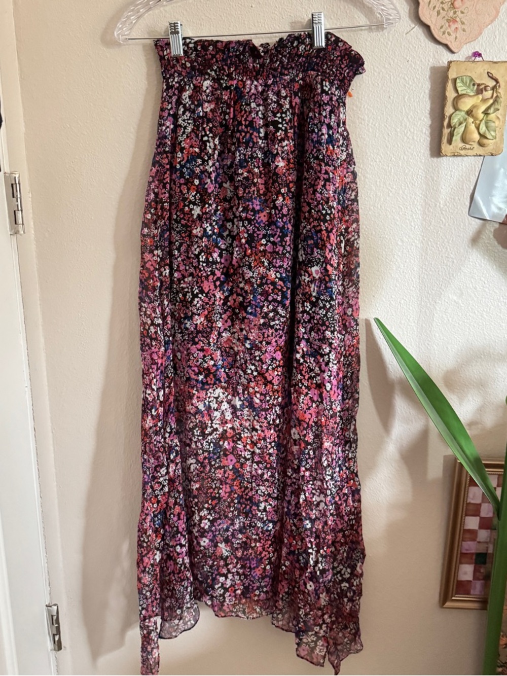 Maje Jehane Floral Silk Maxi Skirt 40
